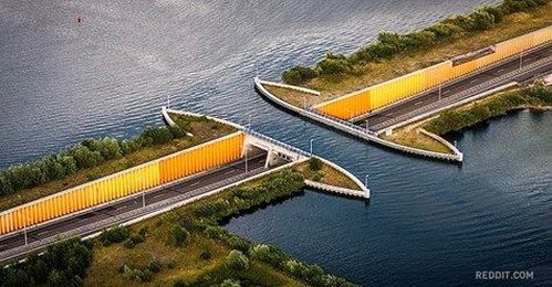 The Dutch built a water bridge that breaks the laws of physics