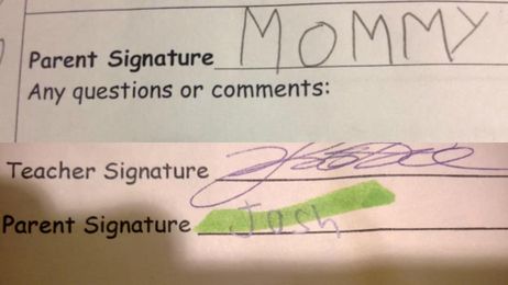 11 kids who epically failed at forging Mom's or Dad's signature