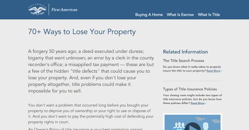 70+ Ways to Lose Your Property