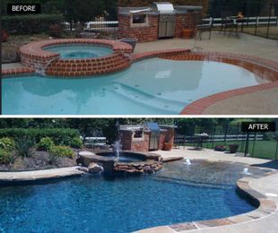 pool remodel in fall