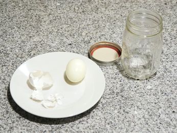 Give your boiled eggs a shake for easier peeling