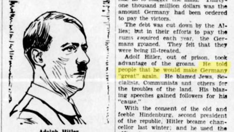 Yes, Adolf Hitler Really Said He Would 'Make Germany Great Again'