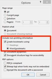 How to add electronic bookmarks to a PDF