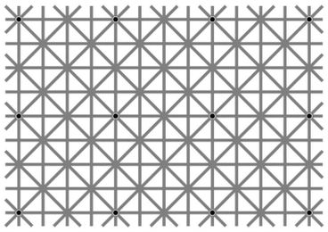 Can you see all 12 dots on this optical illusion at the same time?
