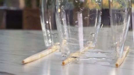 Make a Wine Glass-Drying Rack Out of Chopsticks