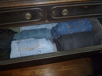 Roll Jeans for Drawers for Super-efficient Storage You Won't Believe