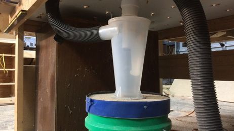 How to install dust collection into a workbench