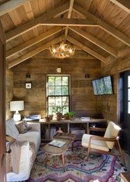 A Backyard Horse Barn Becomes a Home Office and Guest Quarters