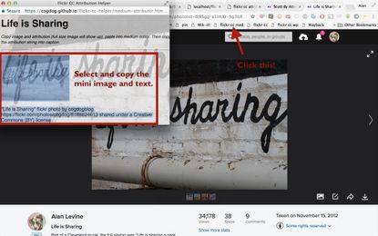Cut ‘n Paste Creative Commons Flickr Attribution Helper Now For Medium