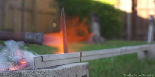 A 'Red-Hot Rocket Knife' Going 150 MPH Is as Awesome as it Sounds