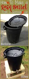 How to Make a DIY Rain Barrel from a Garbage Can
