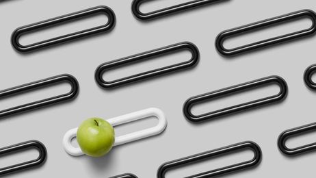 This abstract, 3D-printed loop is actually a fruit bowl