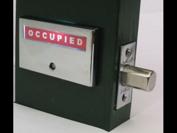 Battery-powered L.E.D. Bathroom Privacy Indicator Deadbolt Lock