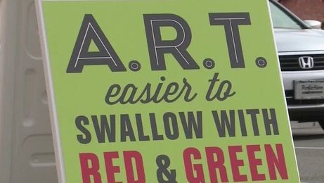 VIDEO: Businesses display humorous signs to deal with ART construction