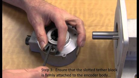 How to Install a Hollow Shaft Rotary Encoder with a block and pin