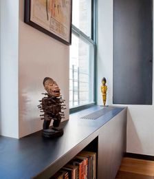 Sometimes a wall just doesn't do it. Using a ledge to "hang" your artwork.