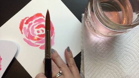 How To Watercolor Paint A Rose with Markers