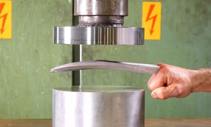 Hydraulic Press Tries to Flatten Wolverine’s Claws