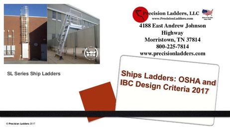 Ships ladder OSHA Code 1910.25 and IBC 1011.15 Code