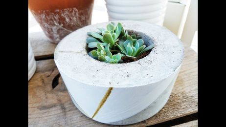 Concrete Pot! Easy Tool Free Project!