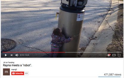 ‘I wuv you, robot’: Toddler declares love for water heater