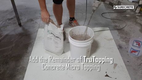 How to Mix SureCrete Micro Topping TruTopping Thin Concrete Overlay
