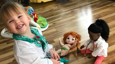 Toddler's response to doll choice questioning is perfect