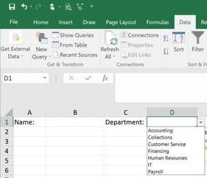 Create a Drop-Down List in Excel