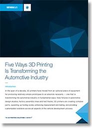 Five Ways 3D Printing Is Transforming the Automotive Industry