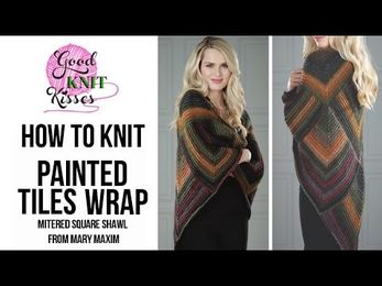 How to Knit Painted Tiles Wrap