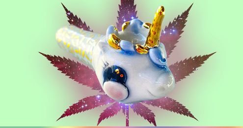 Smoking weed out of a unicorn bowl is the most blessed way to get high 