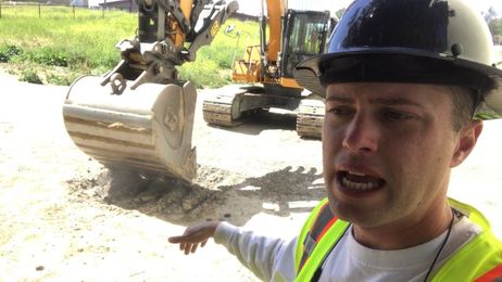 18" Water Pipe Locate and Flange 1 of 3