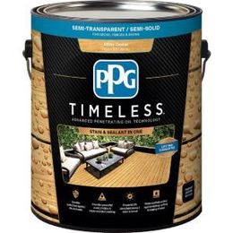PPG TIMELESS 8 oz. TST-49 Atlas Cedar Semi-Transparent Penetrating Oil Exterior Wood Stain-PPG2105V-16