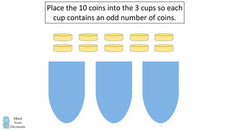The 10 Coins, 3 Cups Interview Question