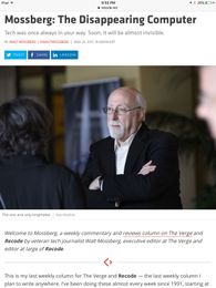 I can stop trying to keep up with Walt Mossberg