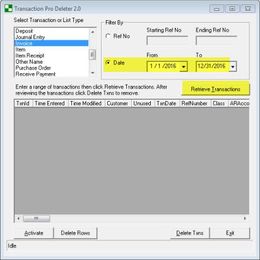 Delete Transactions and Lists from QuickBooks using Transaction Pro Deleter 2.0