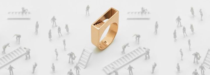 Hidden Stories: 3D-Printed, Architect-Designed Rings Tell Looping Tales