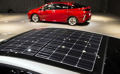 Panasonic sees the future of solar on car rooftops.
