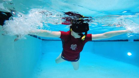 Using virtual reality underwater is as weird and fun as it sounds