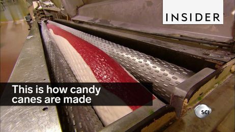 This is how candy canes are made