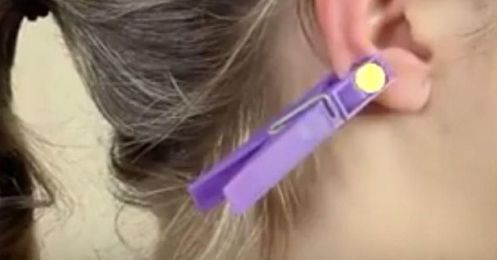 Put A Clothespin On Your Ear And You'll Feel Instant Relief