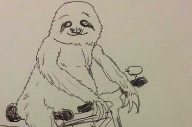 Dare You To Draw A Sloth On A Bicycle