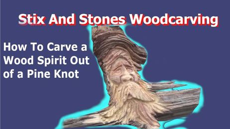 Wood Carving/How to Wood Carve a Wood Spirit out of a Pine Knot