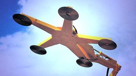 Hydraulically Operated Machine Trims Orchard Trees