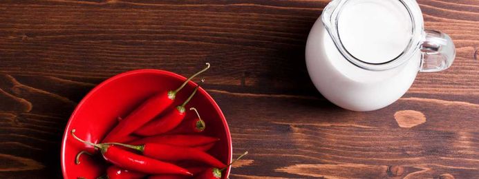 Does milk help with spicy food?