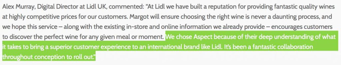 How We Built the Wine Bot Margot for Lidl using Aspect CXP