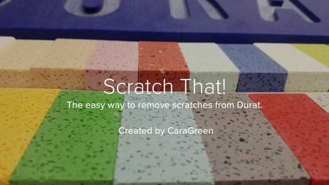 The how-to on getting scratches out of Durat Solid Surface