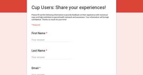Cup Users: Share your experiences!