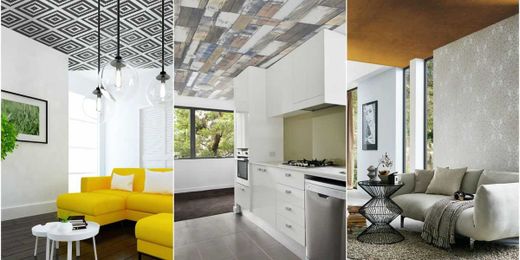 5 statement ceiling ideas using wallpaper