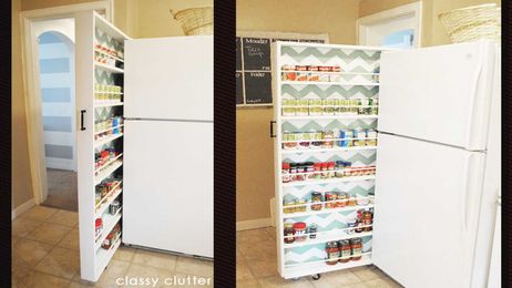 Build A Space-Saving Roll-Out Pantry that Fits Between the Fridge and the Wall